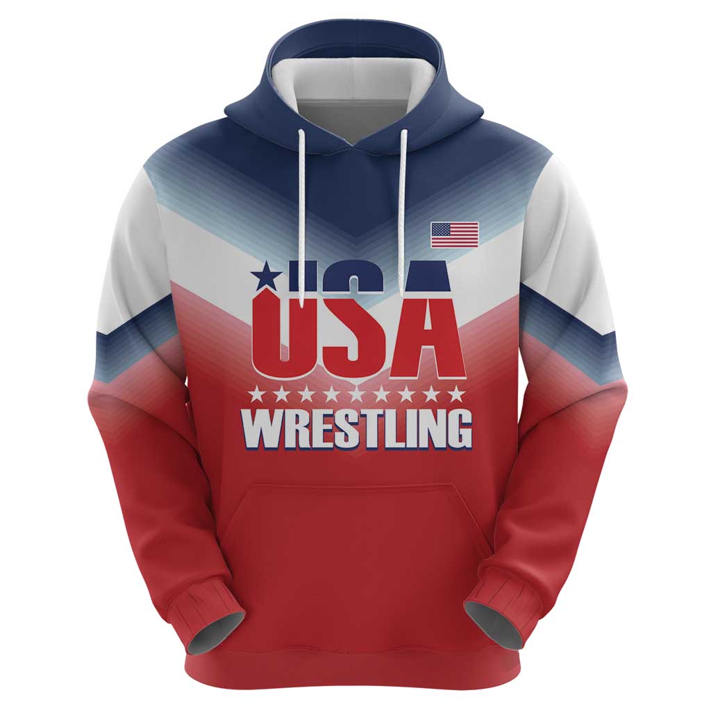 Custom USA Wrestling Hoodie 2024 Sporty Style LT14