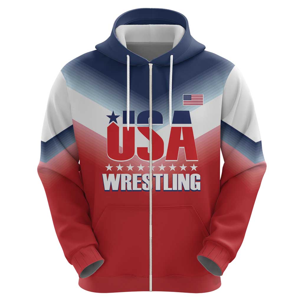 Custom USA Wrestling Hoodie 2024 Sporty Style LT14