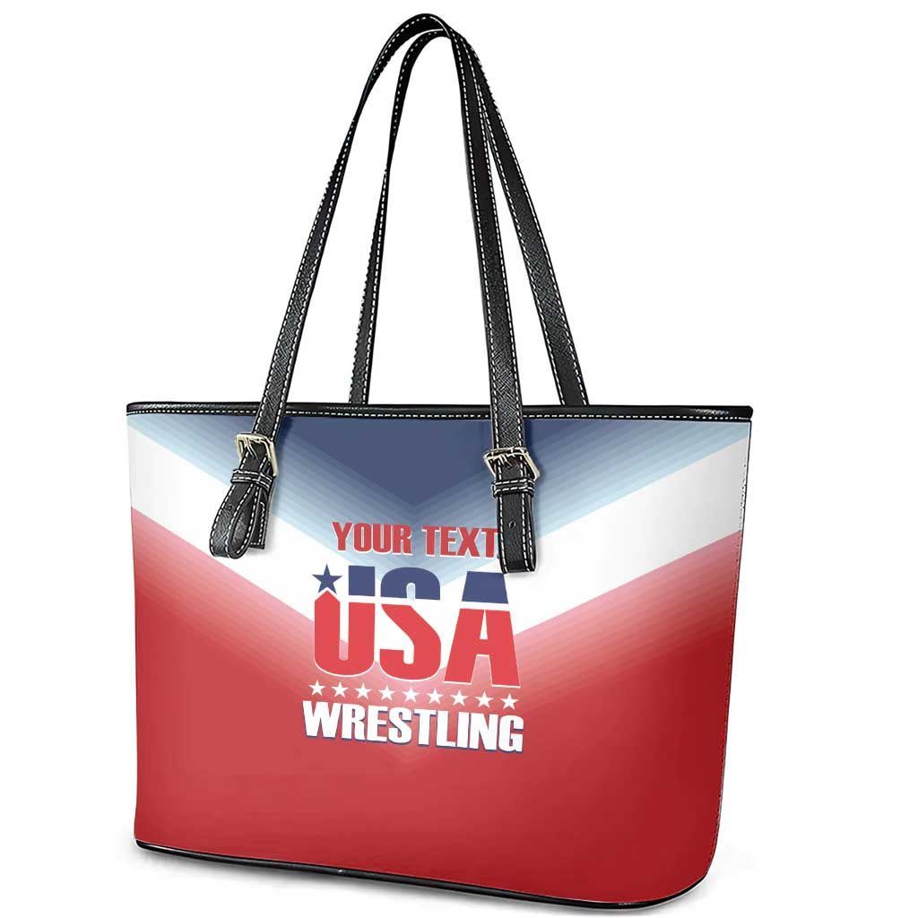 Custom USA Wrestling Leather Tote Bag 2024 Sporty Style LT14