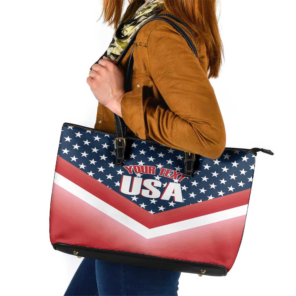 Custom USA Shooting Leather Tote Bag 2024 Sporty Style LT14
