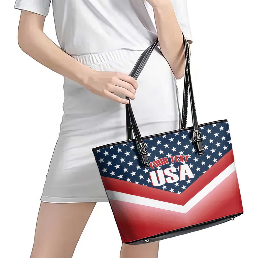 Custom USA Shooting Leather Tote Bag 2024 Sporty Style LT14