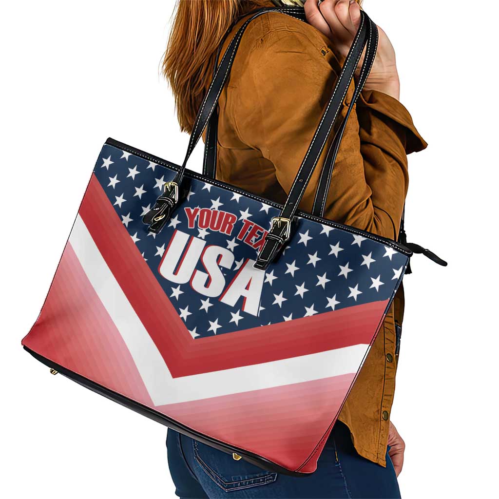 Custom USA Shooting Leather Tote Bag 2024 Sporty Style LT14