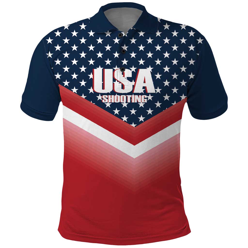 Custom USA Shooting Polo Shirt 2024 Sporty Style LT14