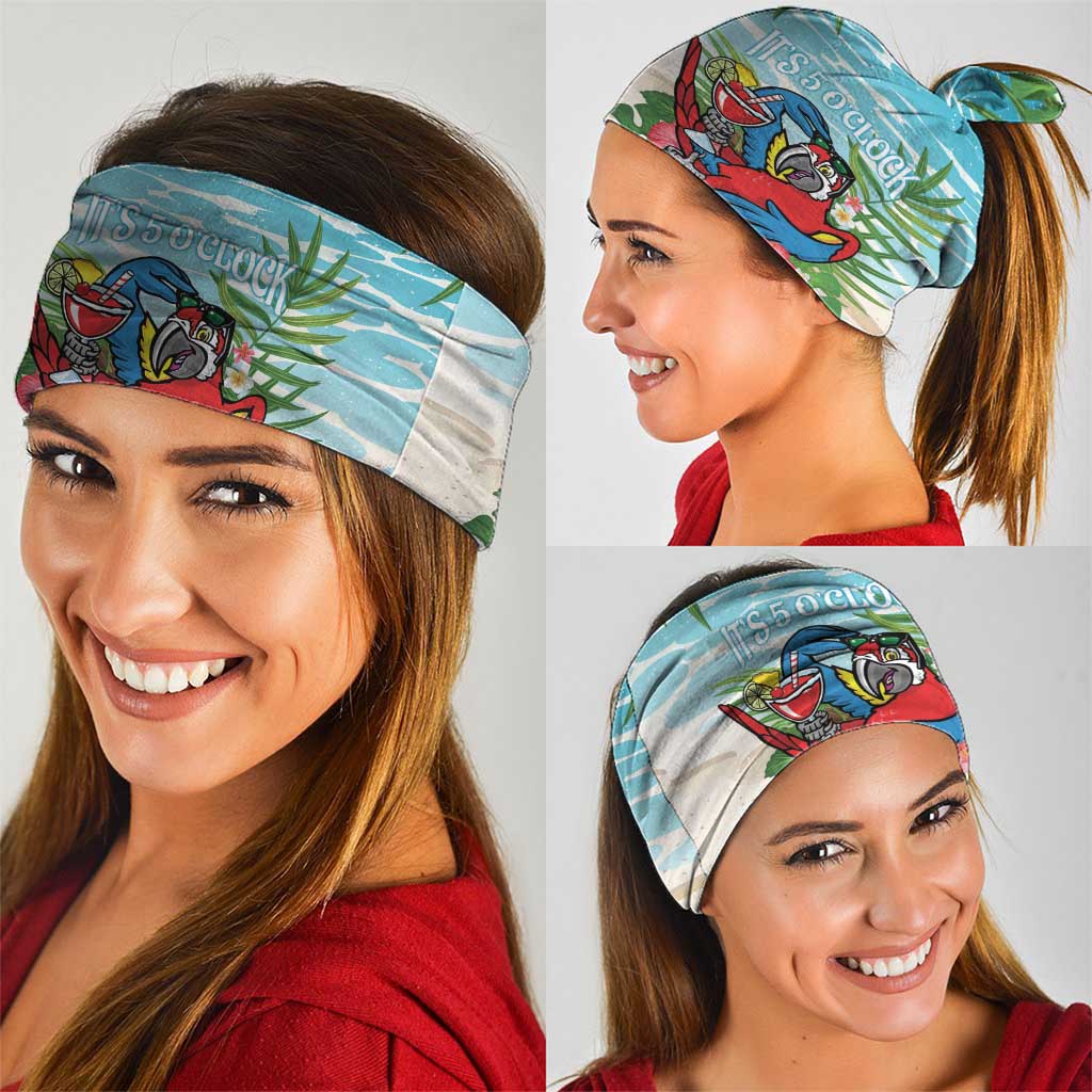 Guyana Christmas Neck Gaiter Chilling Macaw It's 5 o'clock Somewhere LT14