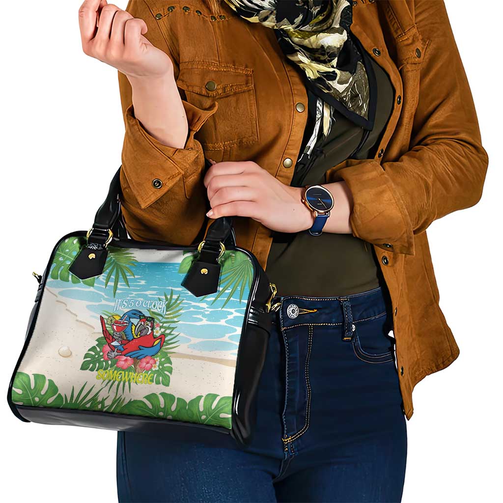 Guyana Christmas Shoulder Handbag Chilling Macaw It's 5 o'clock Somewhere LT14