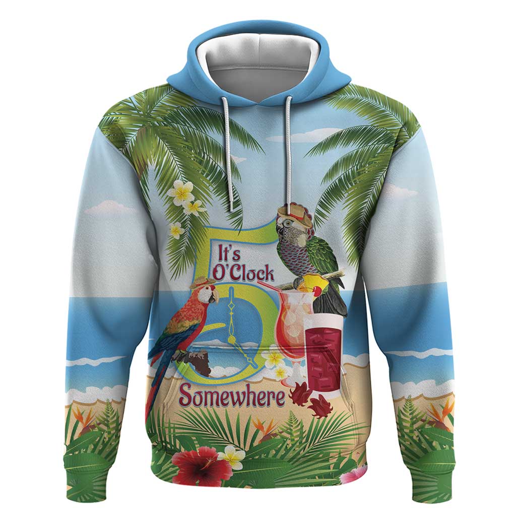 Guyana Christmas Hoodie Macaw Red-fan Parrot Tropical Vibes LT14