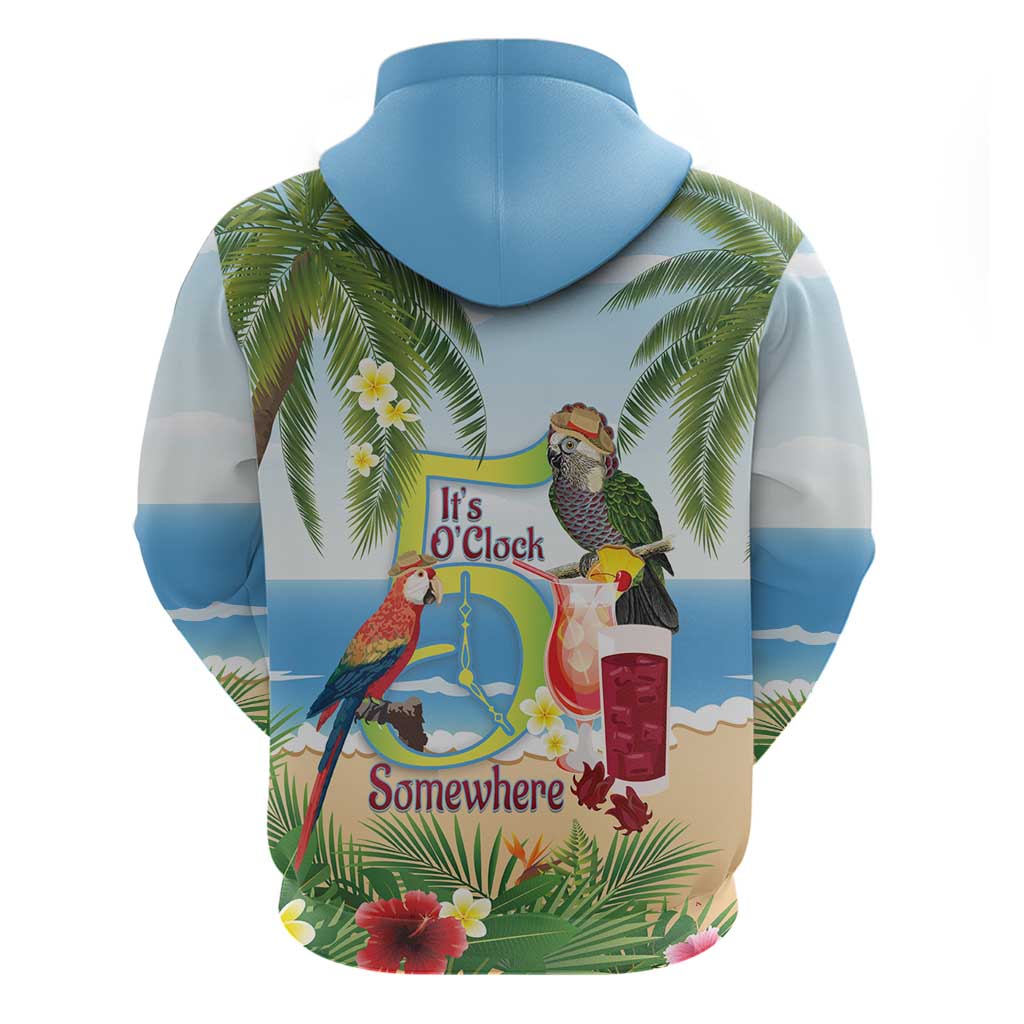 Guyana Christmas Hoodie Macaw Red-fan Parrot Tropical Vibes LT14