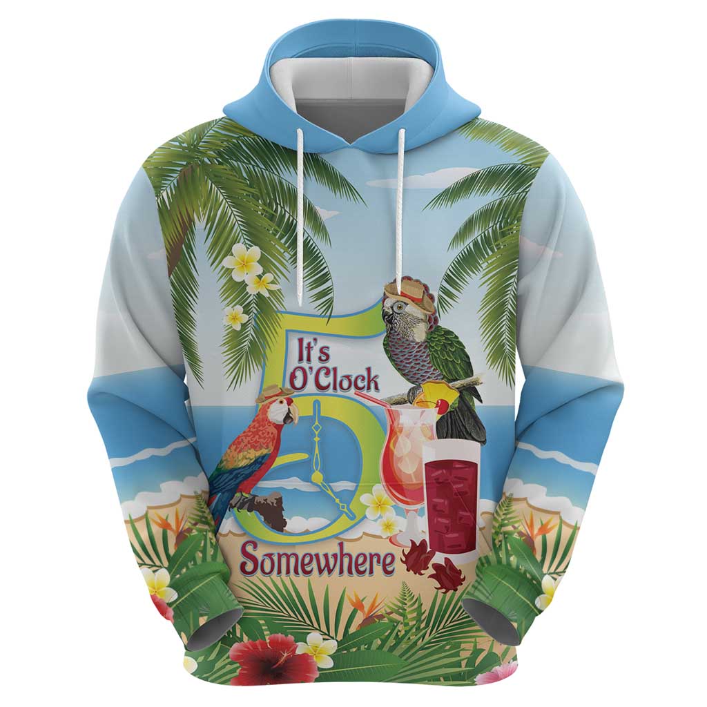 Guyana Christmas Hoodie Macaw Red-fan Parrot Tropical Vibes LT14