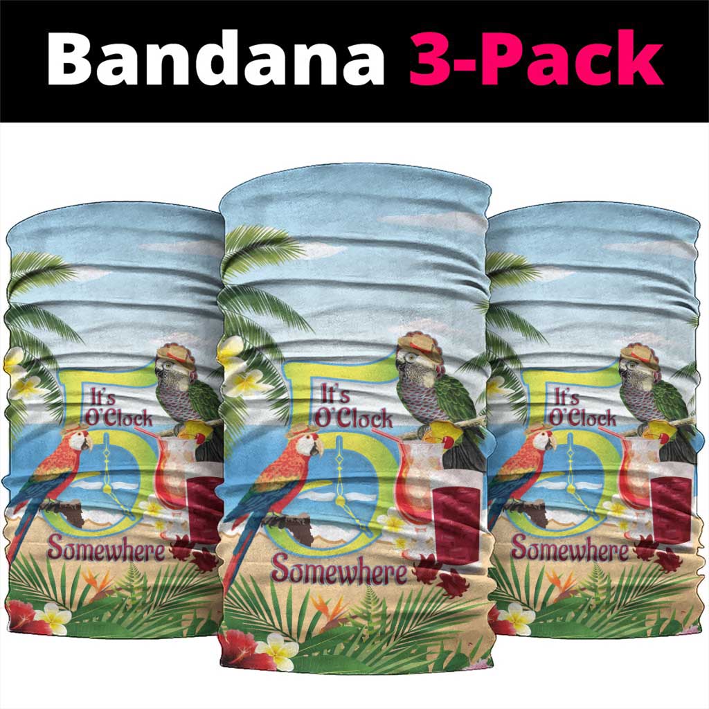 Guyana Christmas Neck Gaiter Macaw Red-fan Parrot Tropical Vibes LT14