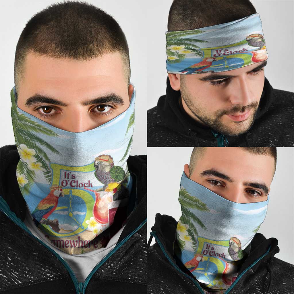 Guyana Christmas Neck Gaiter Macaw Red-fan Parrot Tropical Vibes LT14