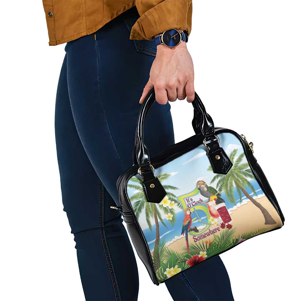 Guyana Christmas Shoulder Handbag Macaw Red-fan Parrot Tropical Vibes LT14