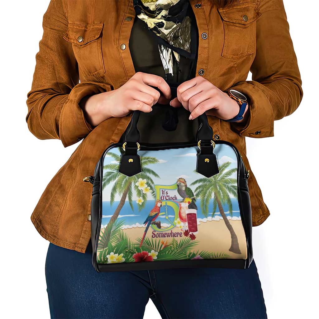 Guyana Christmas Shoulder Handbag Macaw Red-fan Parrot Tropical Vibes LT14
