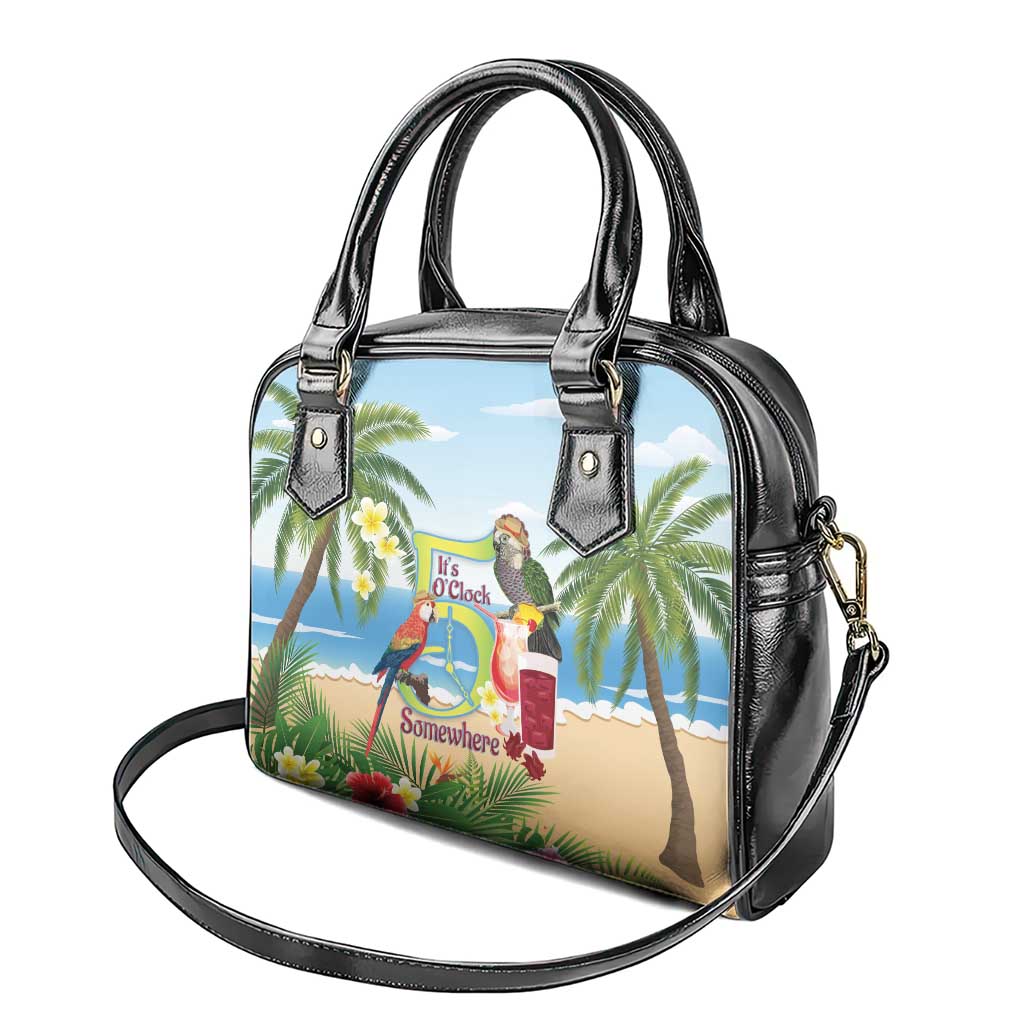 Guyana Christmas Shoulder Handbag Macaw Red-fan Parrot Tropical Vibes LT14