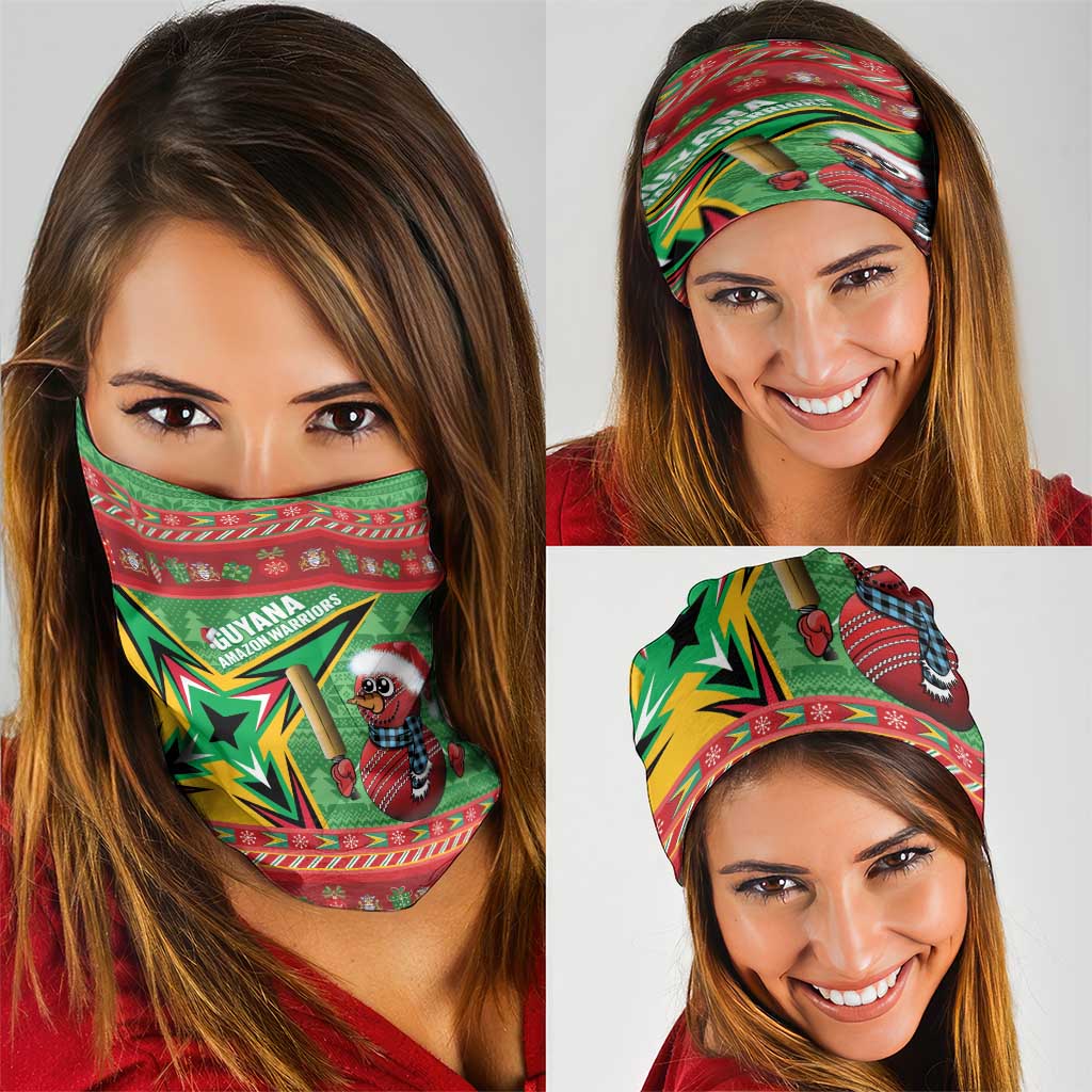 Guyana Cricket Christmas Neck Gaiter Amazon Warriors Merry Xmas LT14