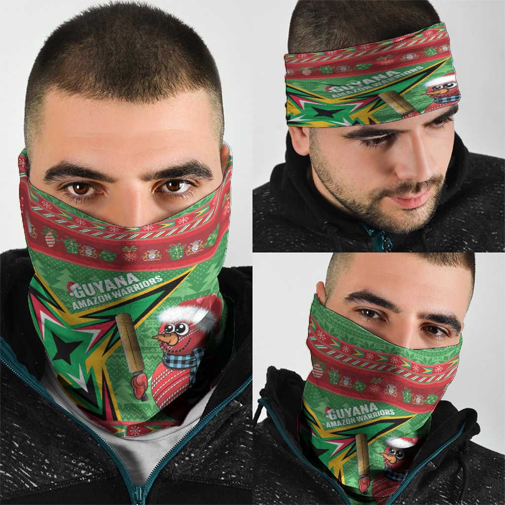 Guyana Cricket Christmas Neck Gaiter Amazon Warriors Merry Xmas LT14