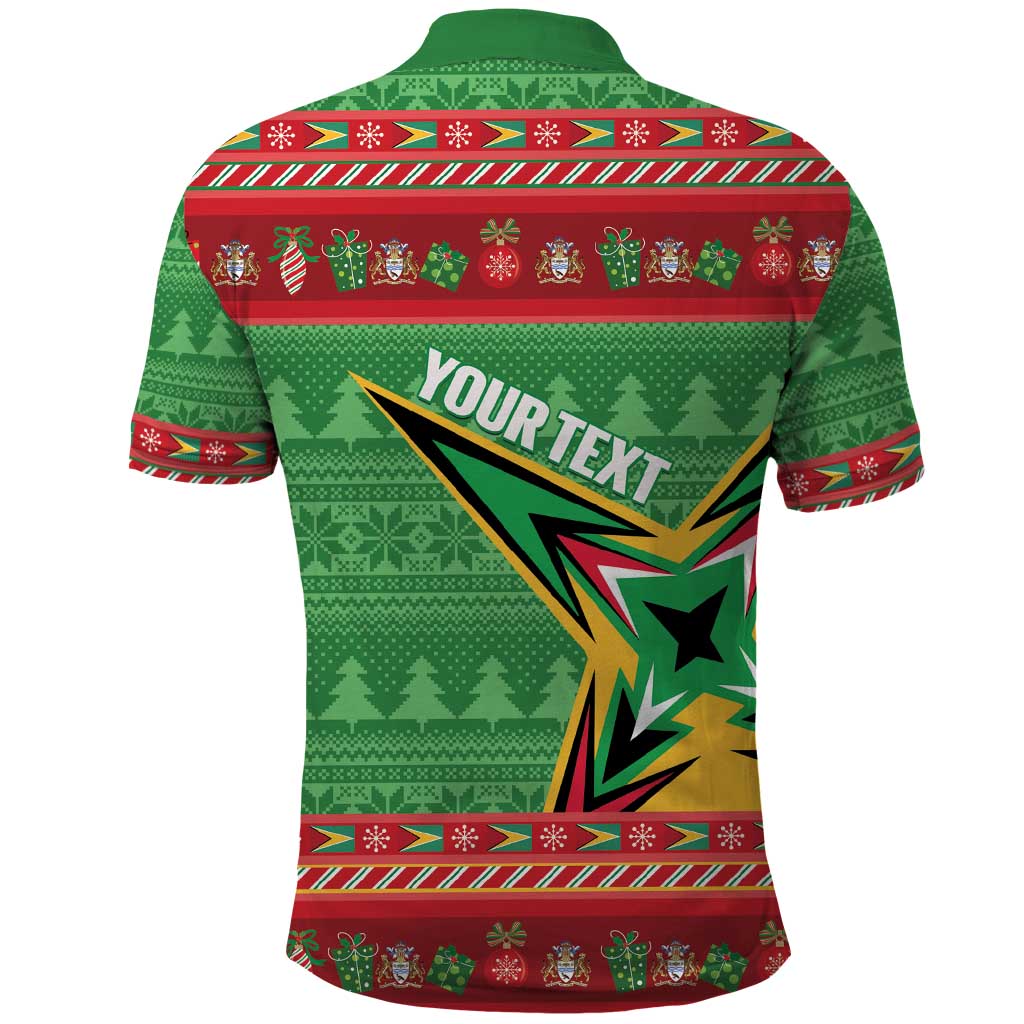 Personalized Guyana Cricket Christmas Polo Shirt Amazon Warriors Merry Xmas LT14