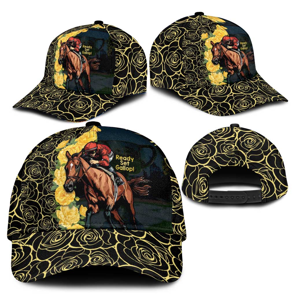 Melbourne Horse Racing Classic Cap Yellow Roses - Ready Set Gallop LT14