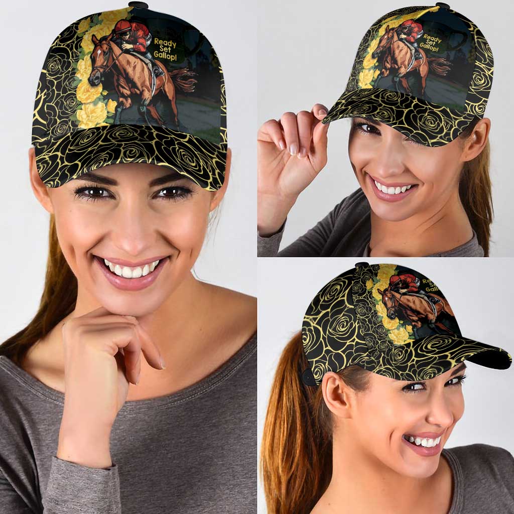 Melbourne Horse Racing Classic Cap Yellow Roses - Ready Set Gallop LT14