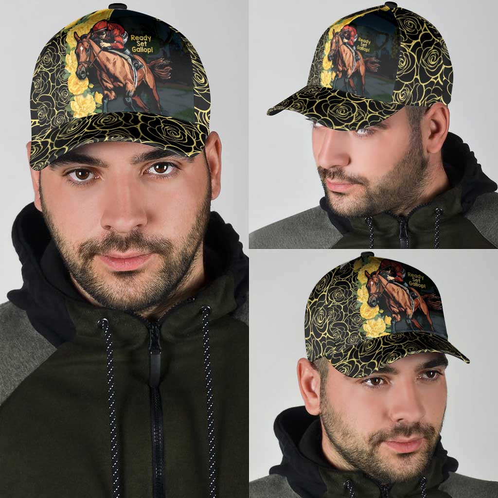 Melbourne Horse Racing Classic Cap Yellow Roses - Ready Set Gallop LT14