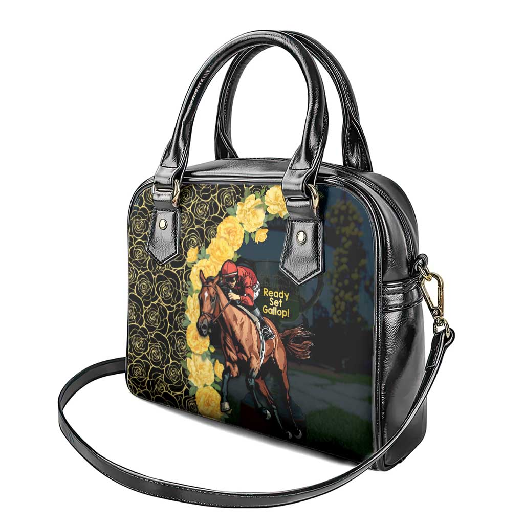 Melbourne Horse Racing Shoulder Handbag Yellow Roses - Ready Set Gallop! LT14