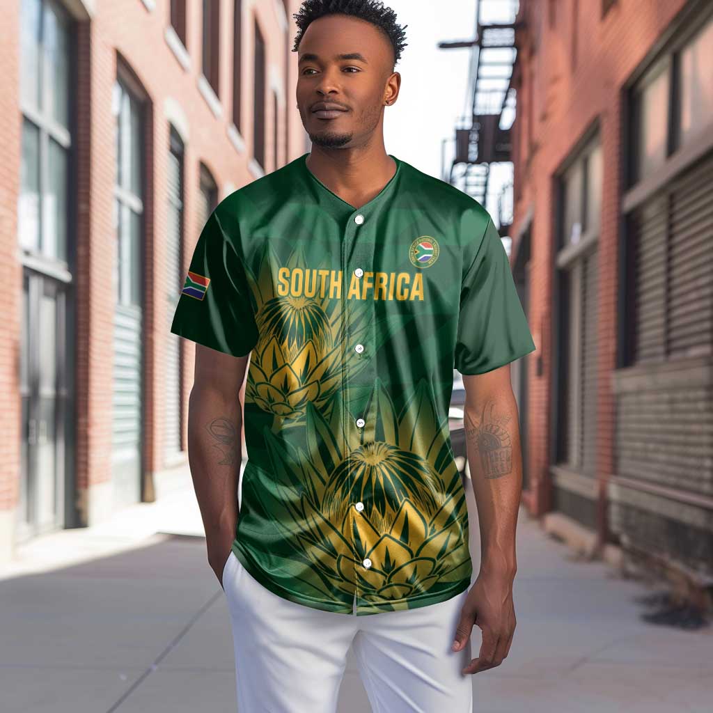 Custom South Africa Cricket Baseball Jersey Go Champions Proteas LT14