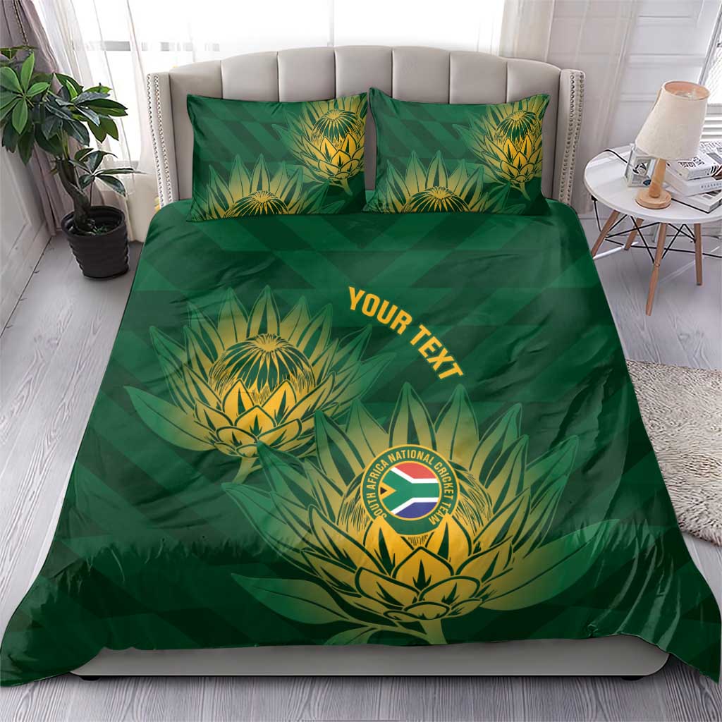 Custom South Africa Cricket Bedding Set Go Champions Proteas LT14