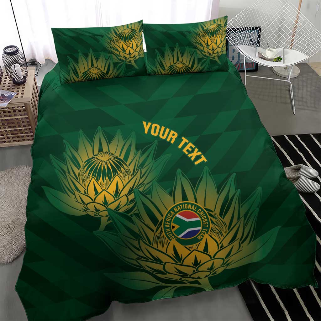 Custom South Africa Cricket Bedding Set Go Champions Proteas LT14