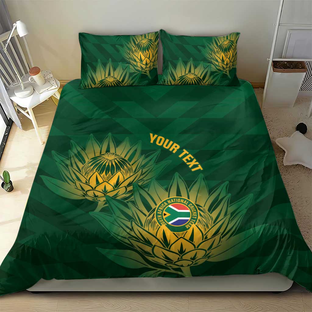 Custom South Africa Cricket Bedding Set Go Champions Proteas LT14