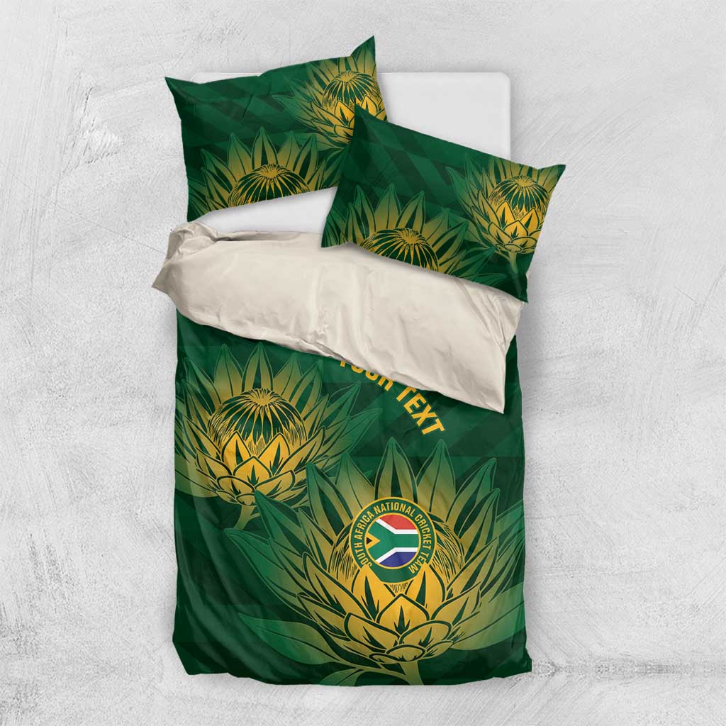 Custom South Africa Cricket Bedding Set Go Champions Proteas LT14