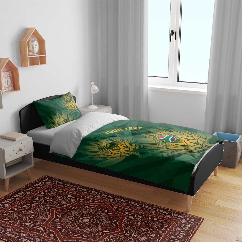 Custom South Africa Cricket Bedding Set Go Champions Proteas LT14