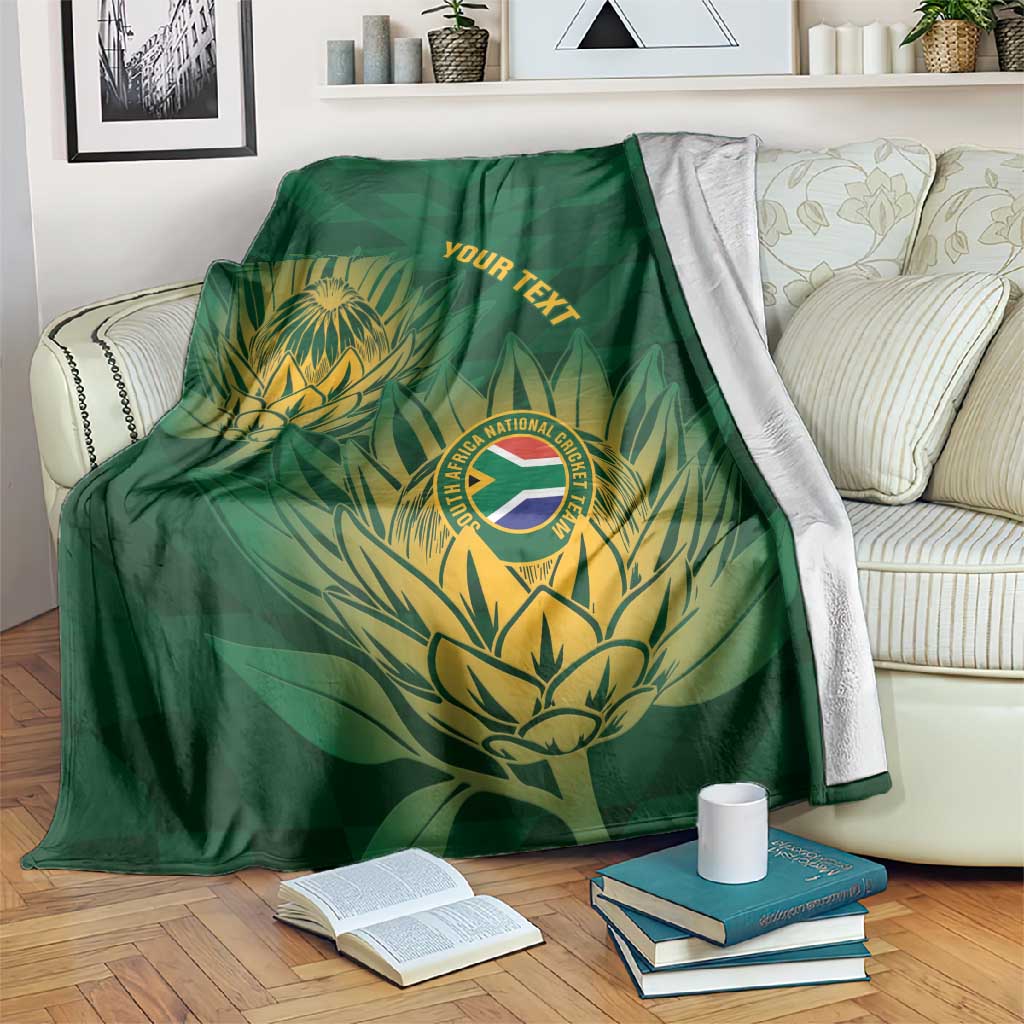 Custom South Africa Cricket Blanket Go Champions Proteas LT14