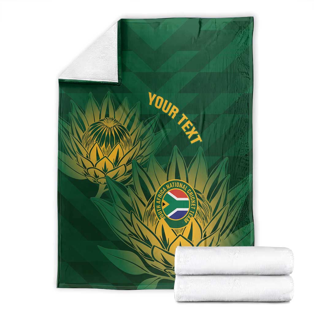 Custom South Africa Cricket Blanket Go Champions Proteas LT14