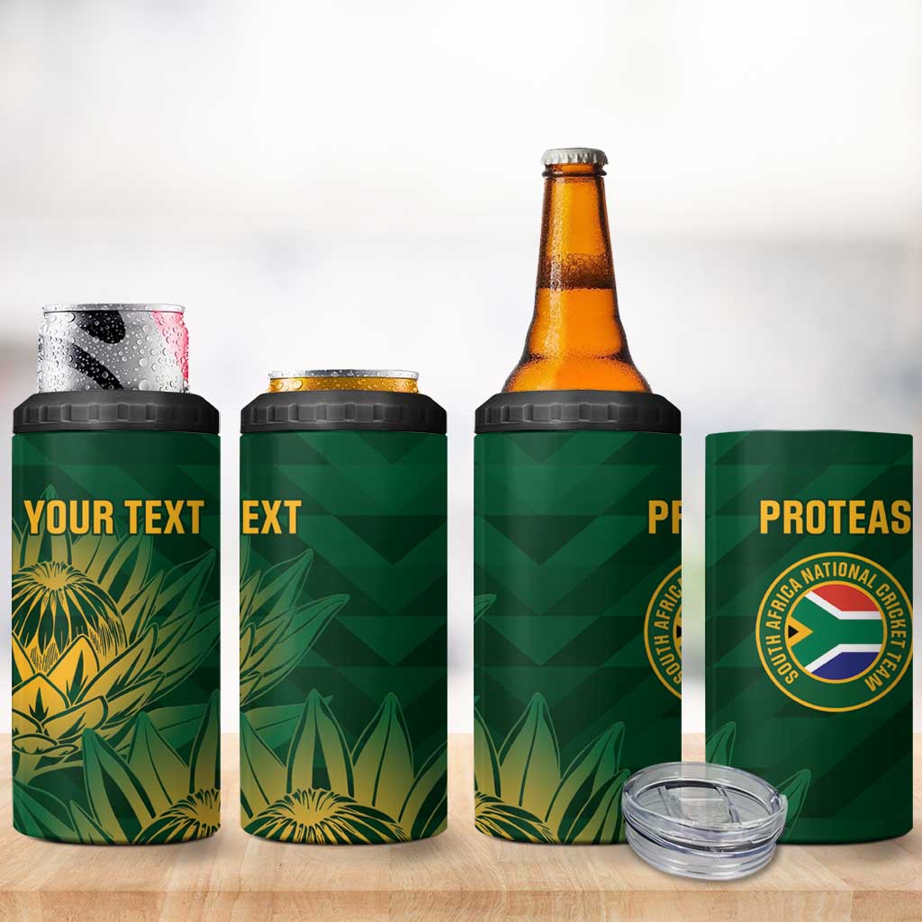 Custom South Africa Cricket 4 in 1 Can Cooler Tumbler Go Champions Proteas LT14