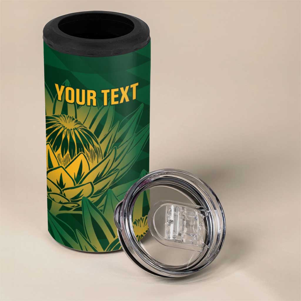 Custom South Africa Cricket 4 in 1 Can Cooler Tumbler Go Champions Proteas LT14