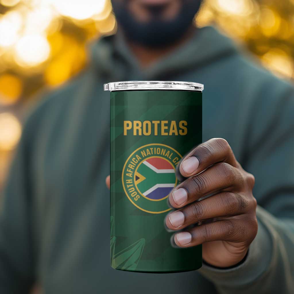 Custom South Africa Cricket 4 in 1 Can Cooler Tumbler Go Champions Proteas LT14