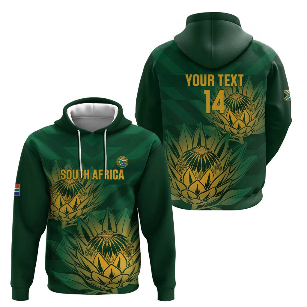 Custom South Africa Cricket Hoodie Go Champions Proteas LT14