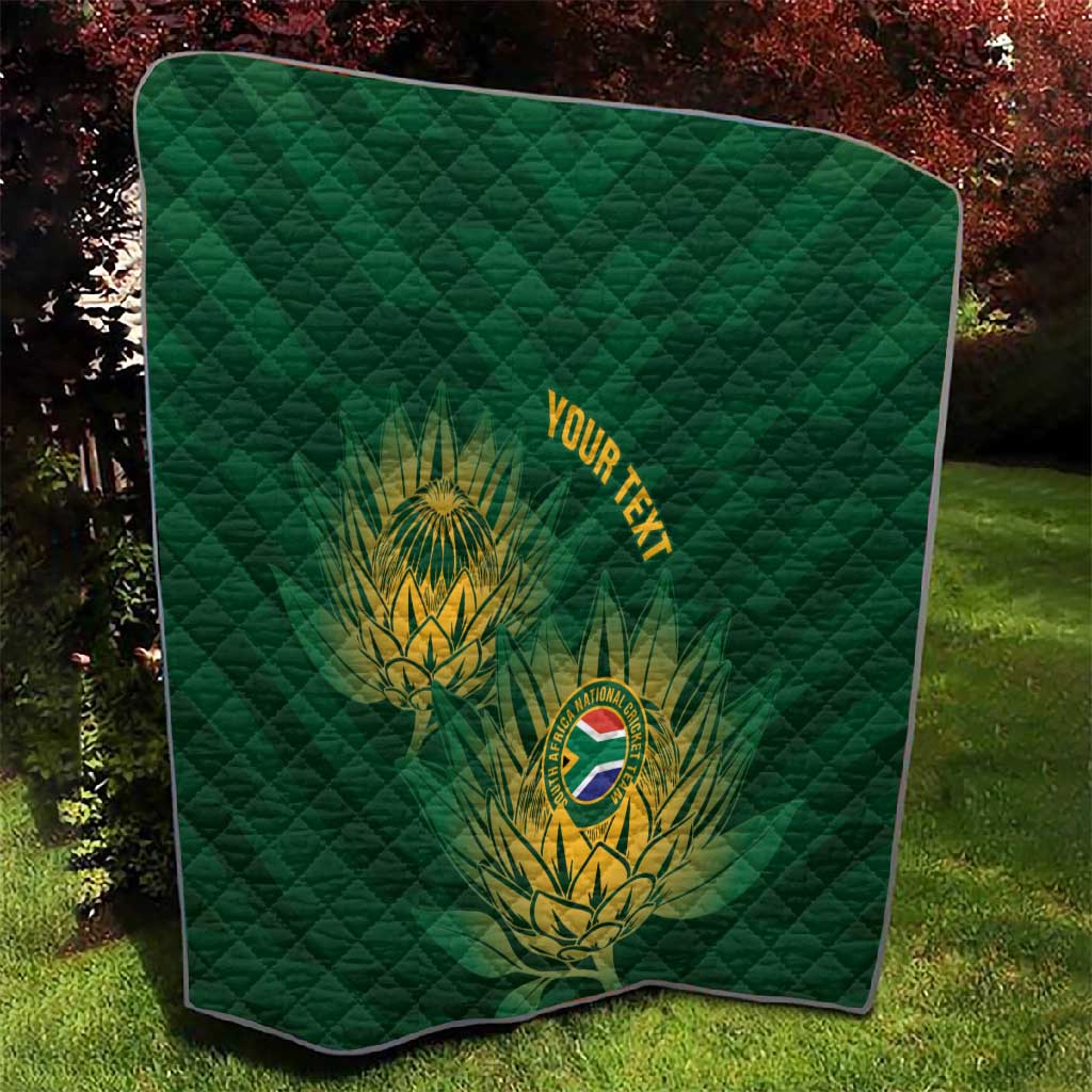Custom South Africa Cricket Quilt Go Champions Proteas LT14