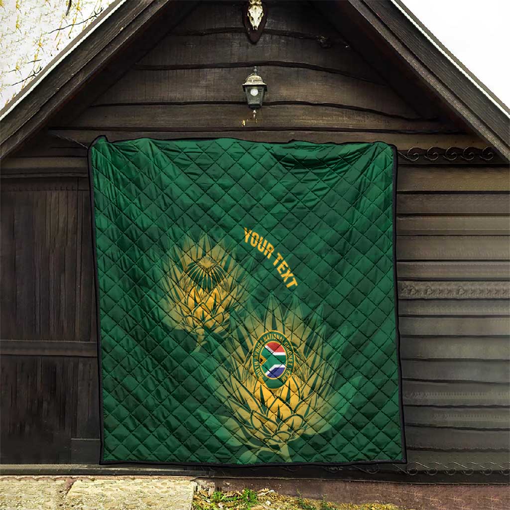 Custom South Africa Cricket Quilt Go Champions Proteas LT14