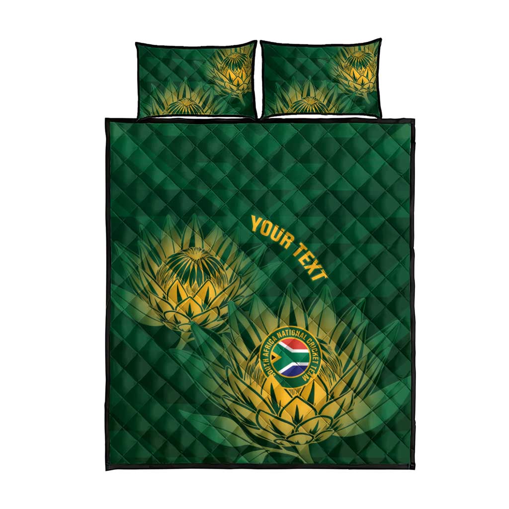 Custom South Africa Cricket Quilt Bed Set Go Champions Proteas LT14