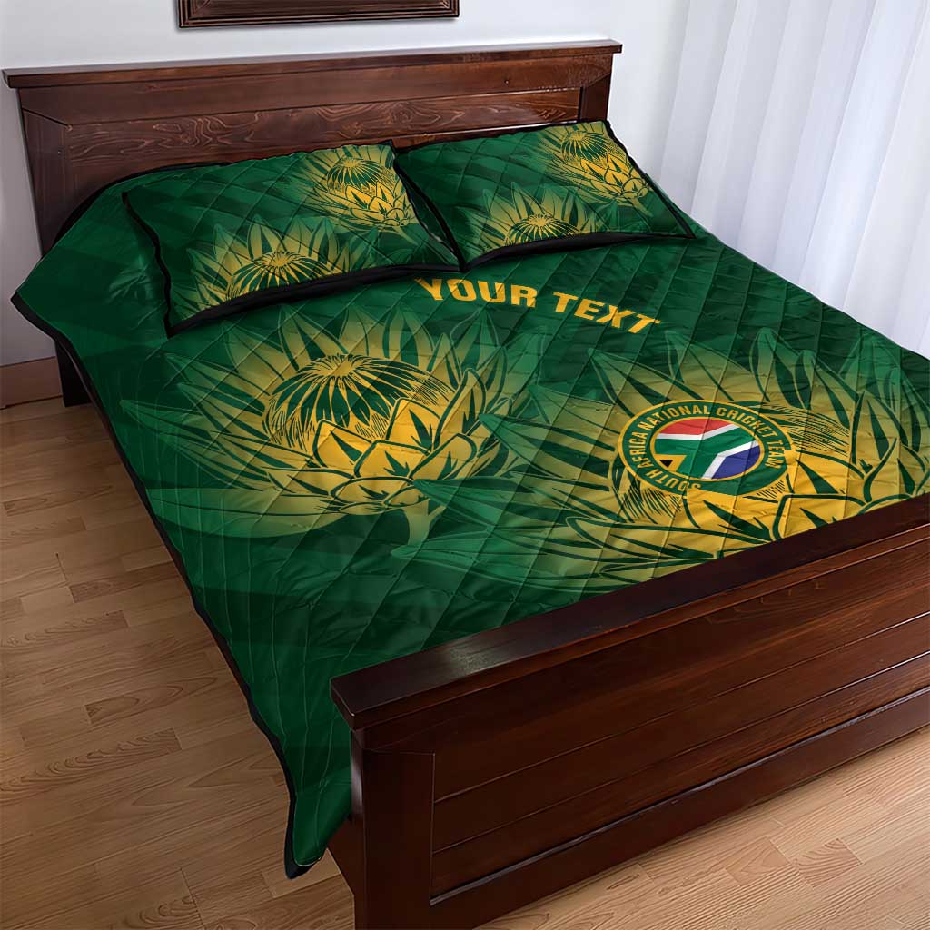 Custom South Africa Cricket Quilt Bed Set Go Champions Proteas LT14