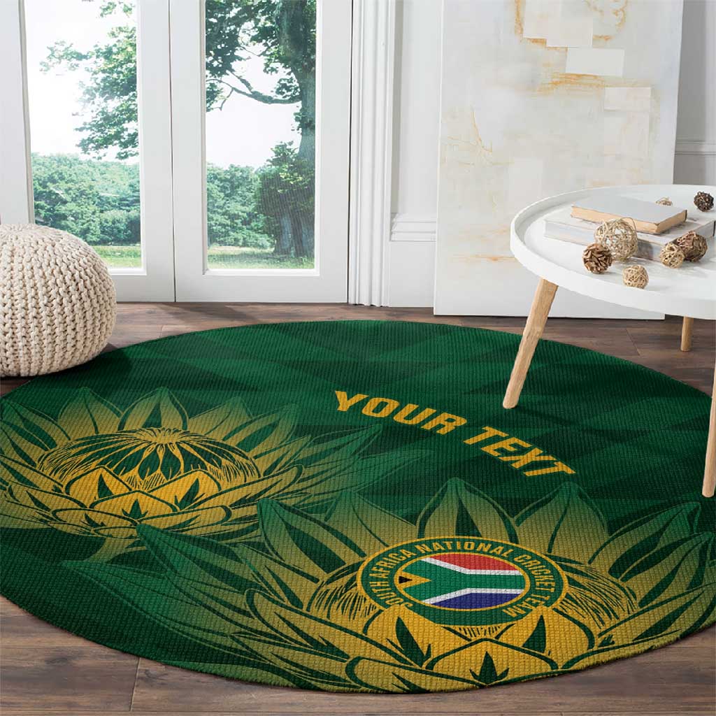 Custom South Africa Cricket Round Carpet Go Champions Proteas LT14