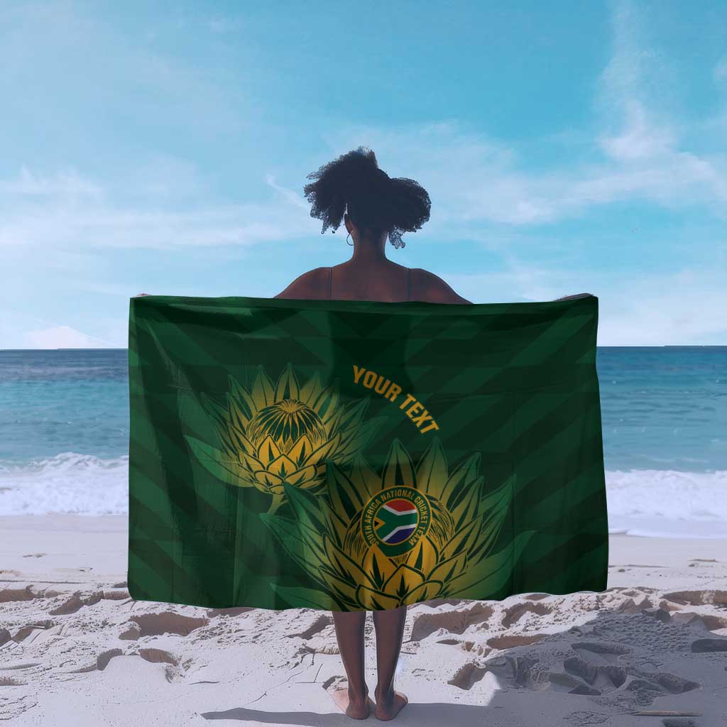 Custom South Africa Cricket Sarong Go Champions Proteas LT14