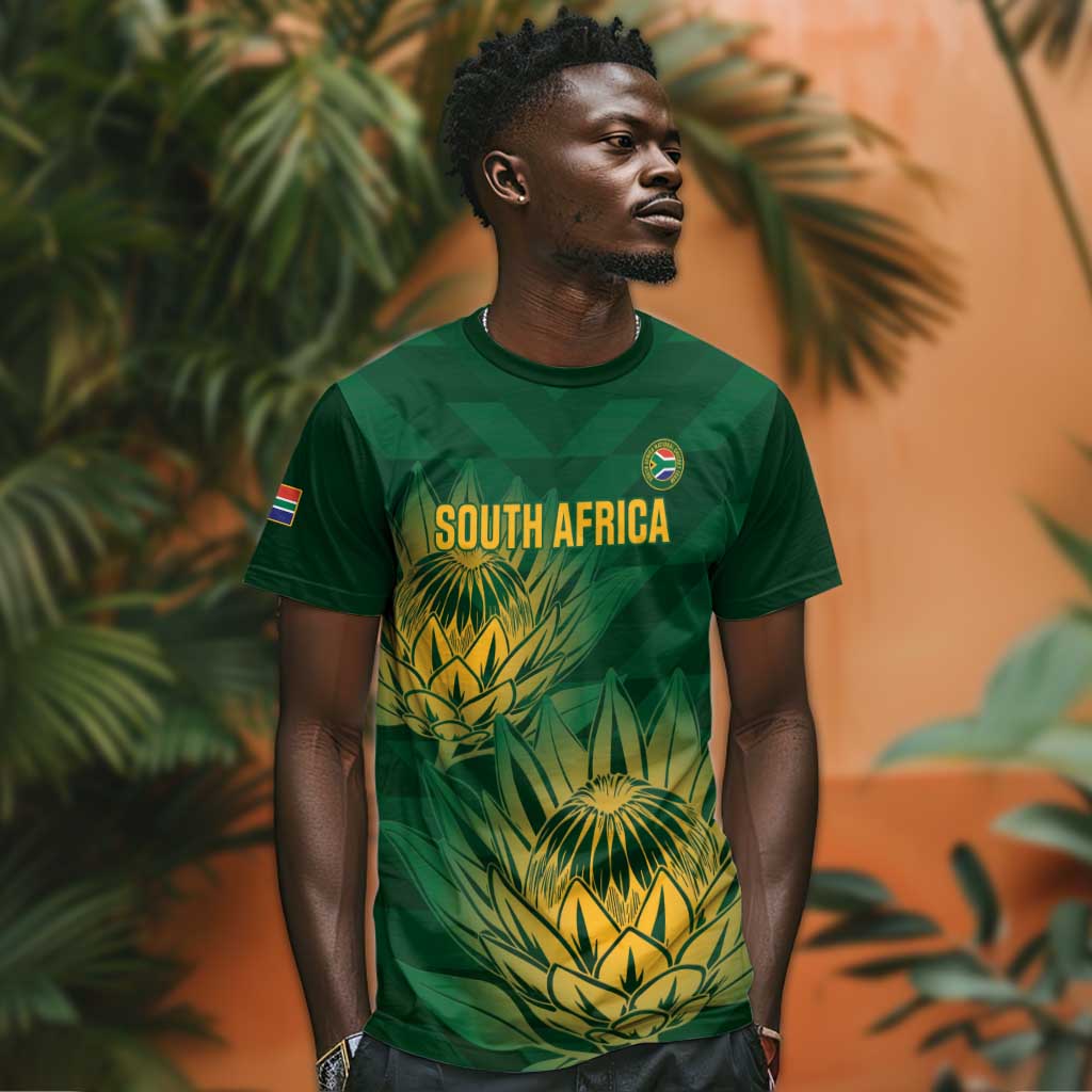 Custom South Africa Cricket T shirt Go Champions Proteas LT14