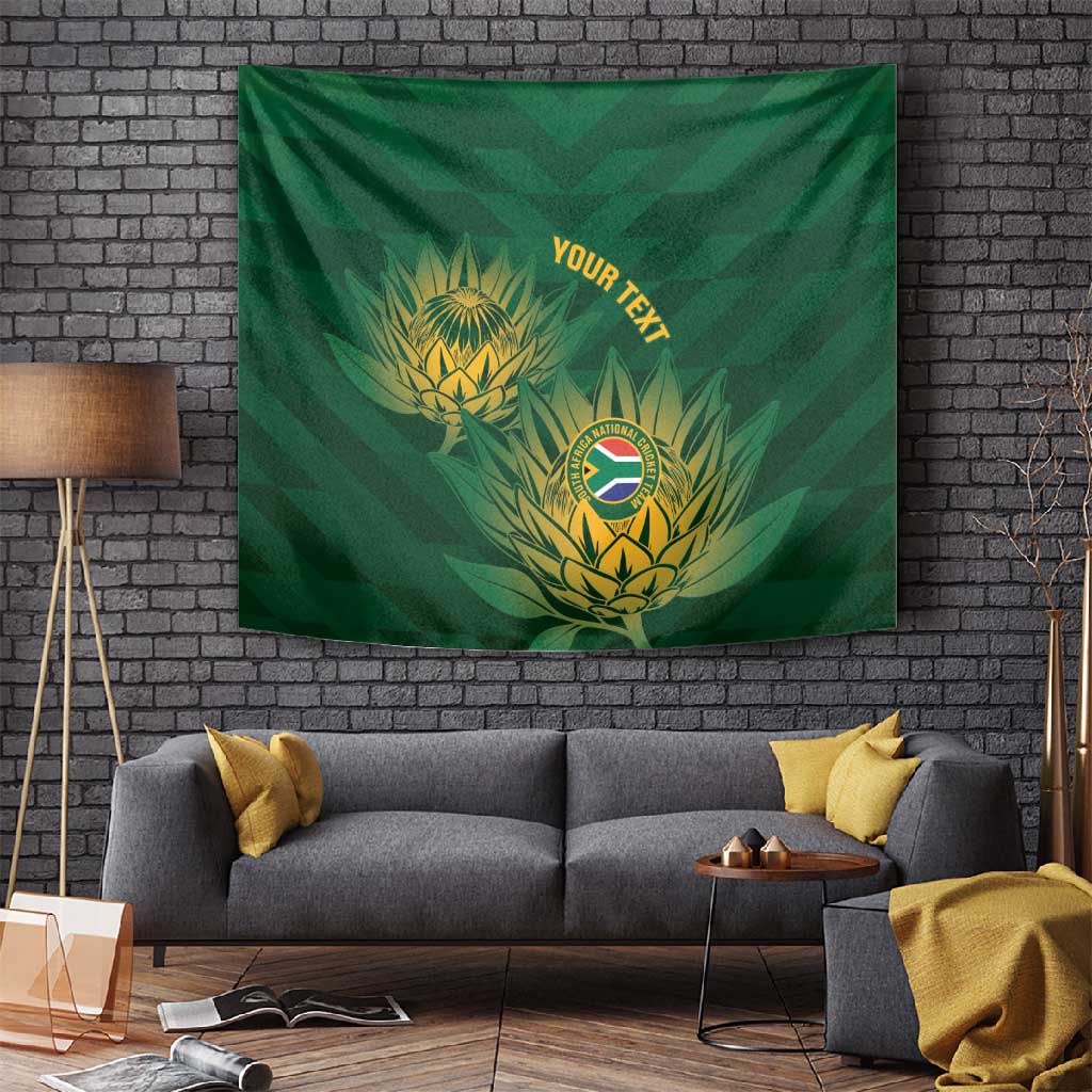 Custom South Africa Cricket Tapestry Go Champions Proteas LT14