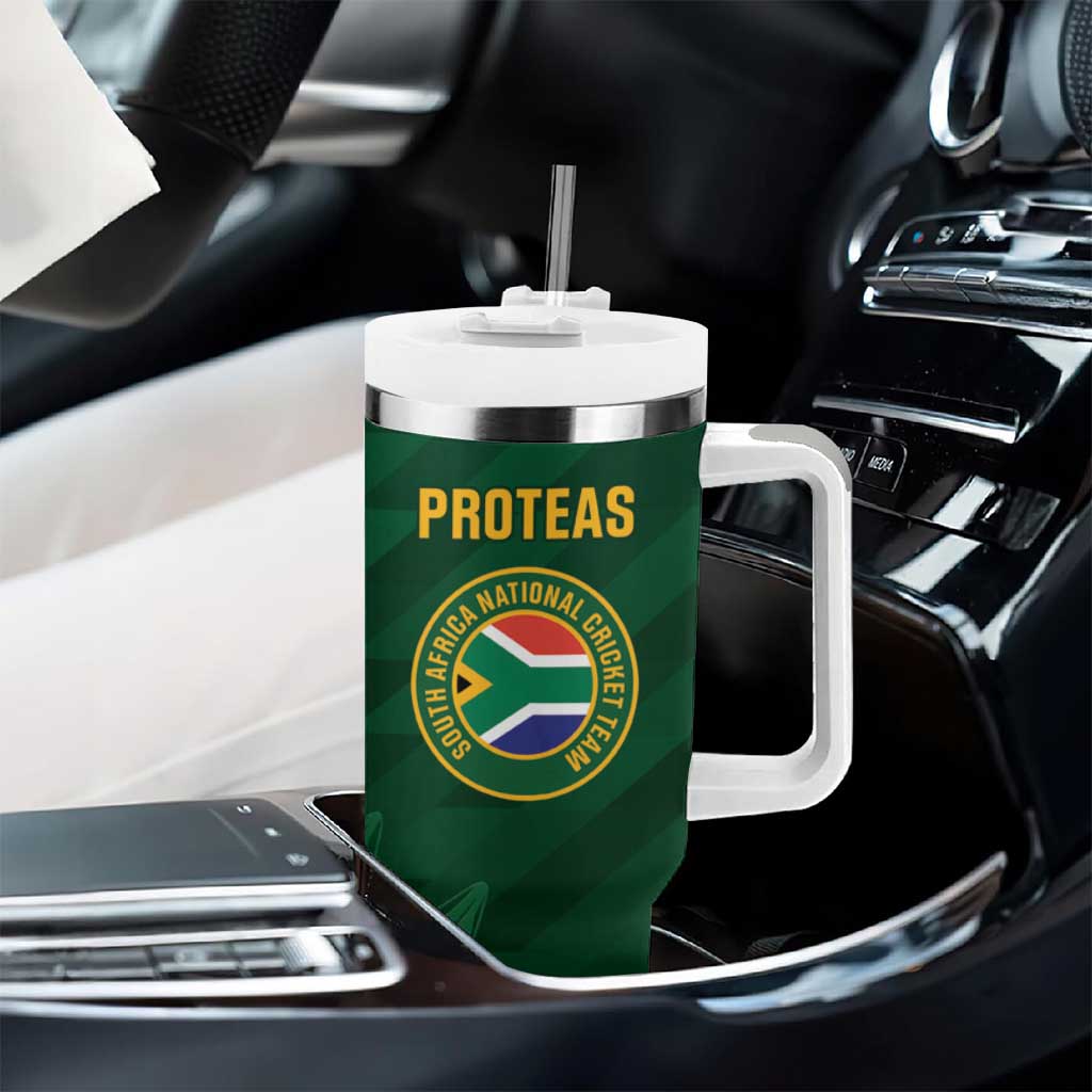 Custom South Africa Cricket Tumbler With Handle Go Champions Proteas LT14