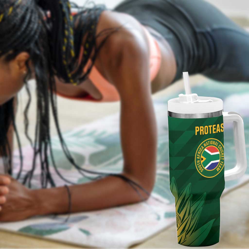 Custom South Africa Cricket Tumbler With Handle Go Champions Proteas LT14