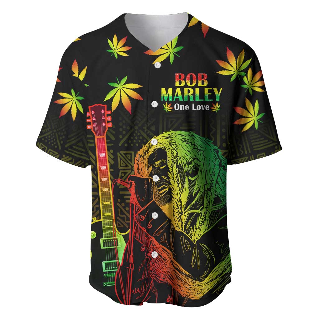 Afro Jamaica Legend Bob Day Baseball Jersey One Love Jamaican Reggae African Pattern LT14