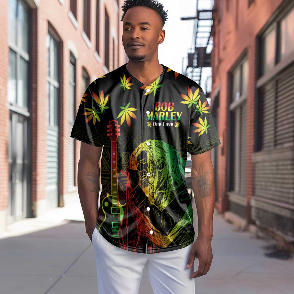 Afro Jamaica Legend Bob Day Baseball Jersey One Love Jamaican Reggae African Pattern LT14