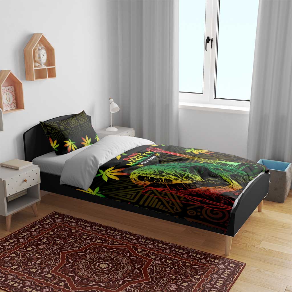 Afro Jamaica Legend Bob Day Bedding Set One Love Jamaican Reggae African Pattern LT14