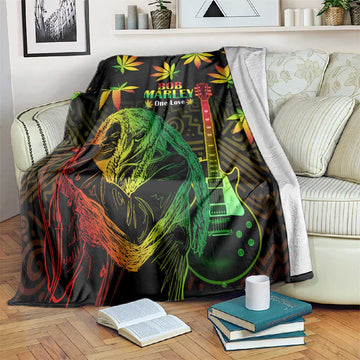 Afro Jamaica Legend Bob Day Blanket One Love Jamaican Reggae African Pattern LT14